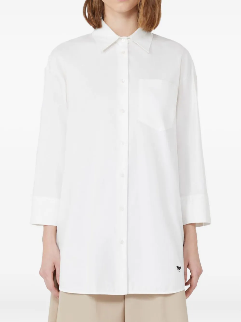 Weekend Max Mara pocket three-quarter sleeve shirt Wit