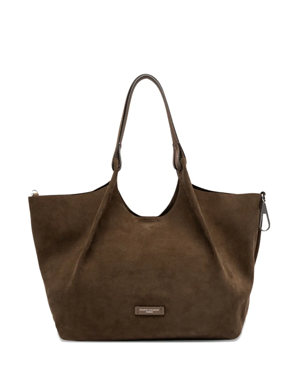 GIANNI CHIARINI Dua suede shoulder bag Bruin