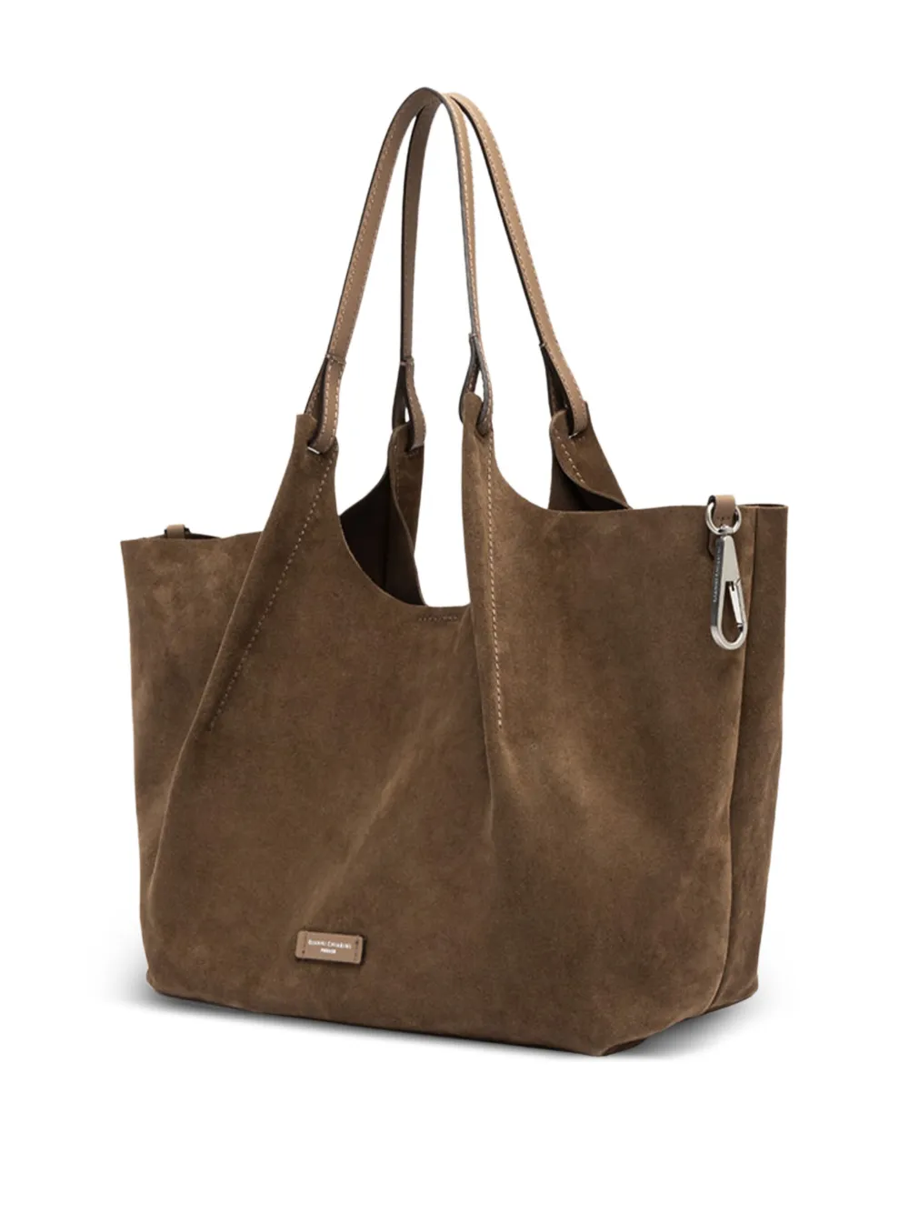 GIANNI CHIARINI Dua suede shoulder bag Bruin