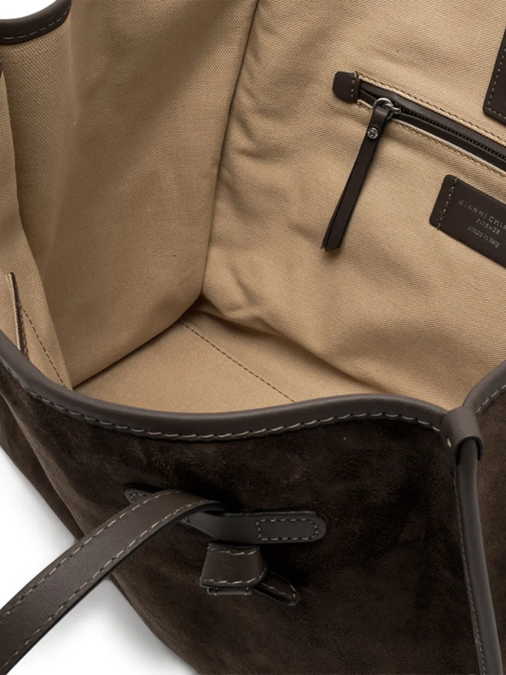 Gianni Chiarini Marcella Knotted Suede Tote Bag In Brown