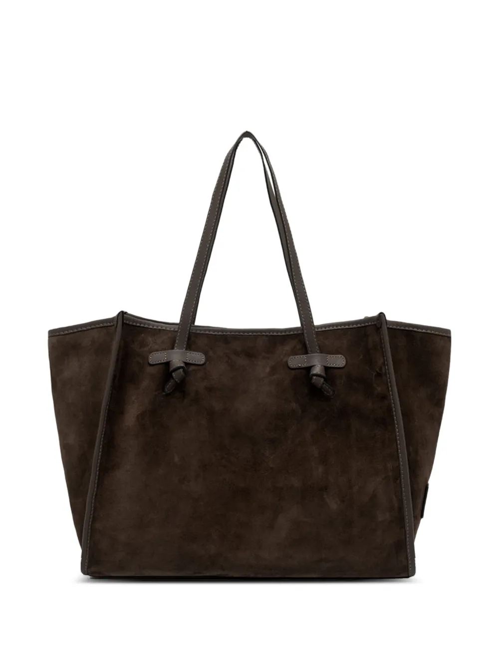 Gianni Chiarini Marcella Knotted Suede Tote Bag In Brown