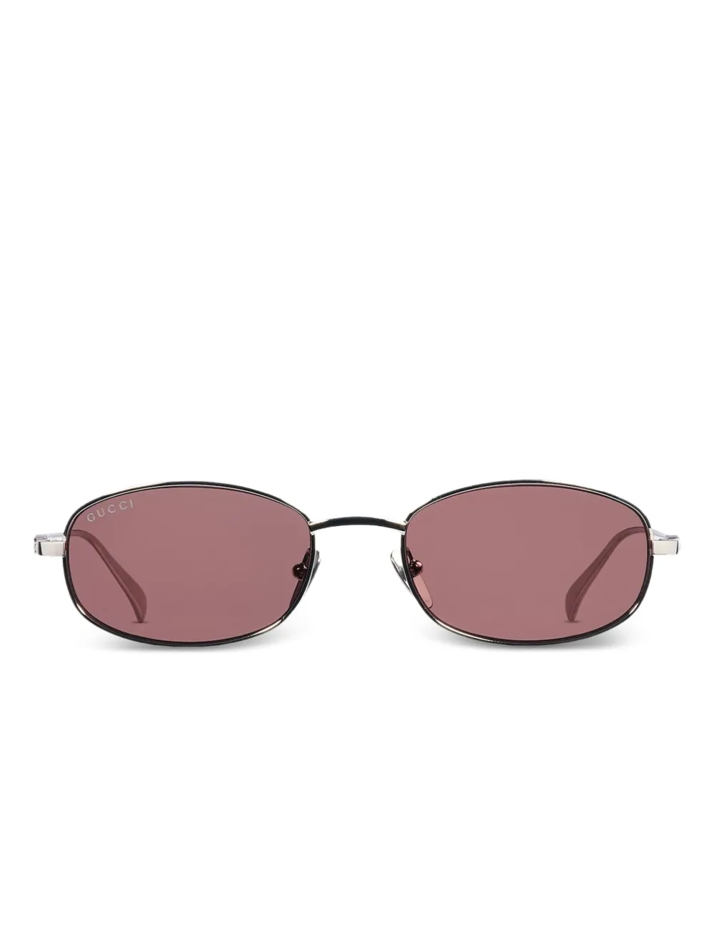Gucci Eyewear Zonnebril met ovalen montuur Zilver