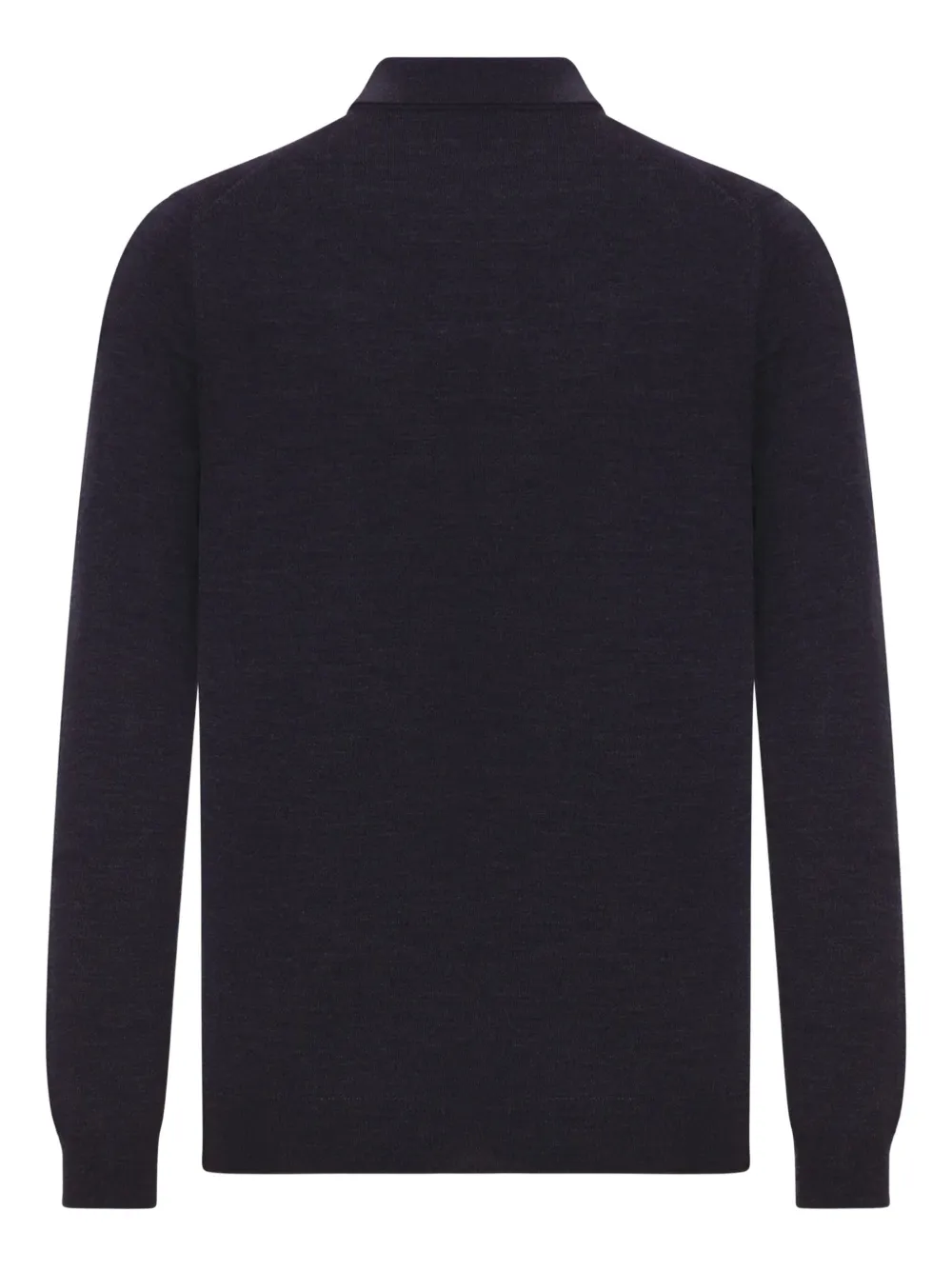 Zanone Poloshirt met lange mouwen - Zwart