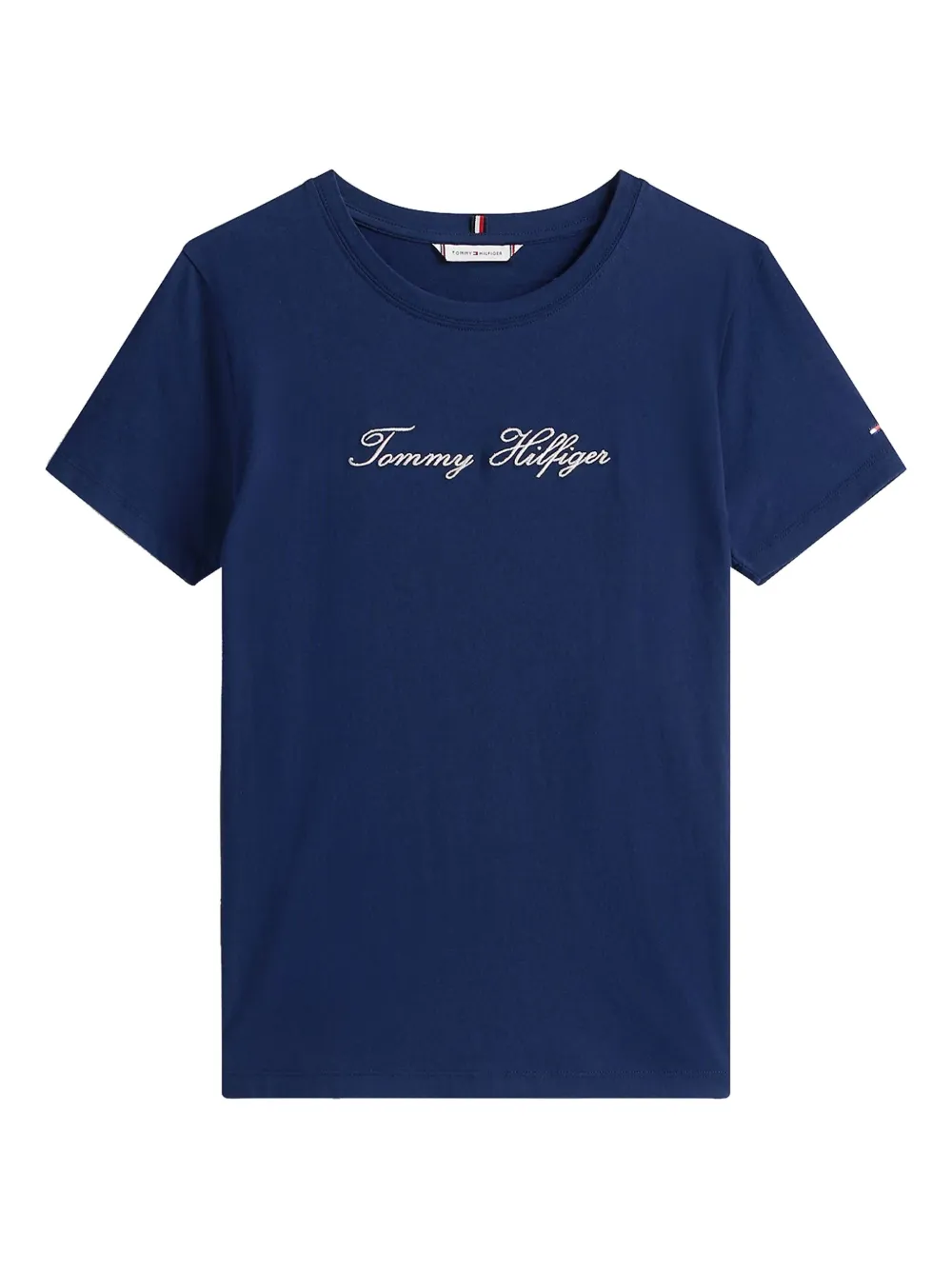 Tommy Hilfiger Katoenen T-shirt met geborduurd logo Blauw