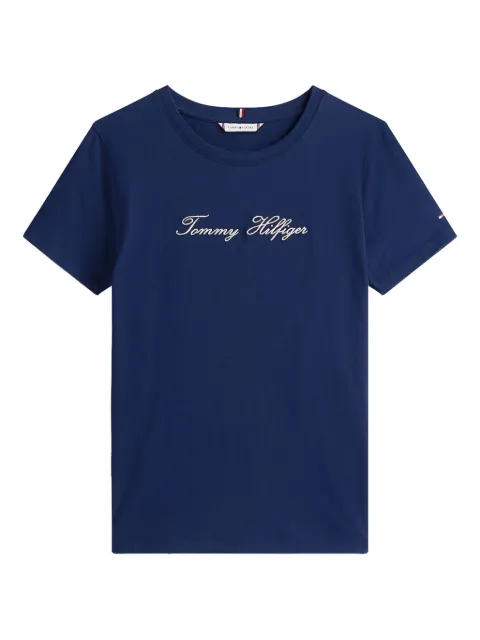 Tommy Hilfiger embroidered-logo cotton T-shirt
