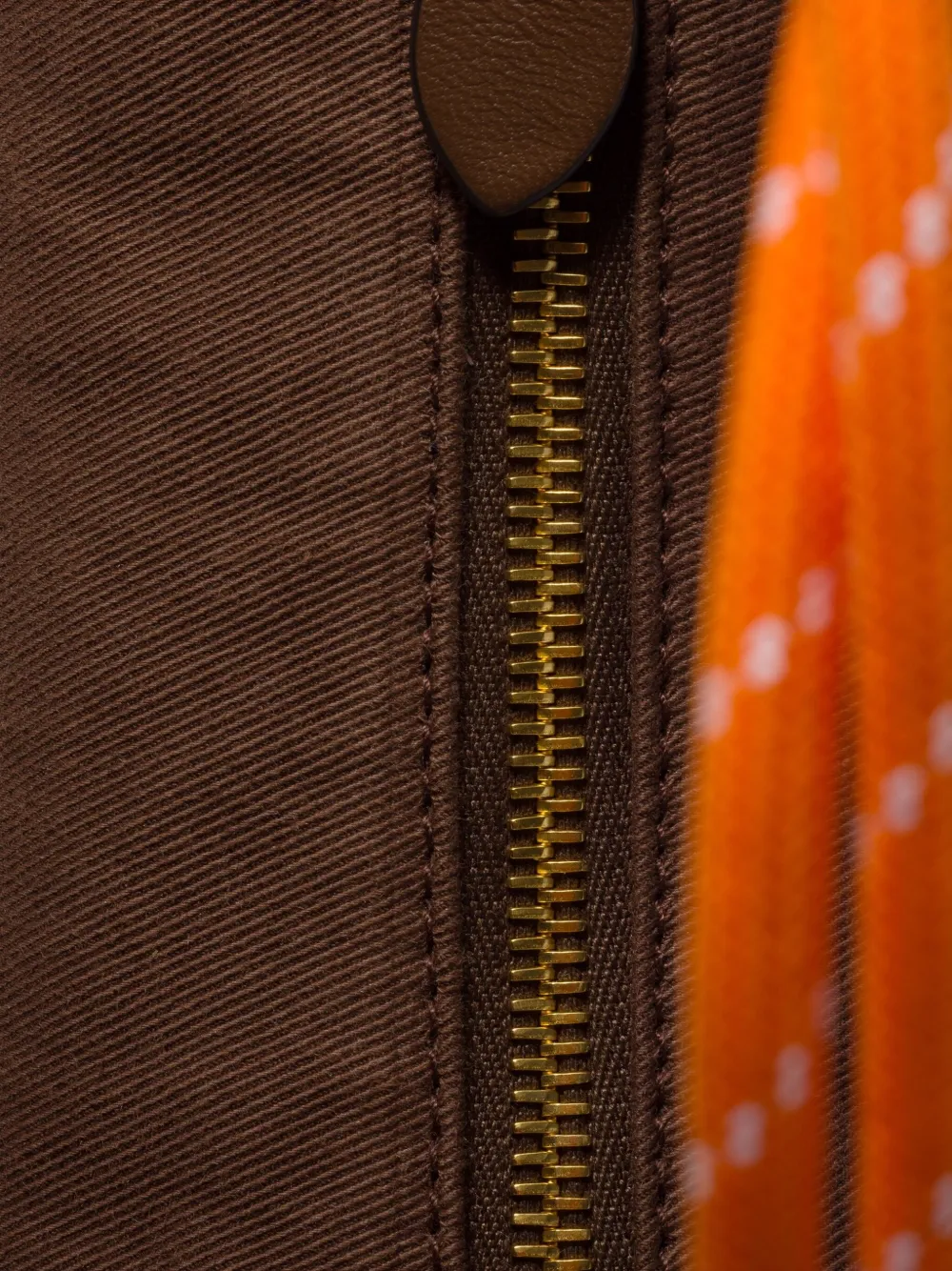 Miu Gabardine kleine tas met logo Bruin