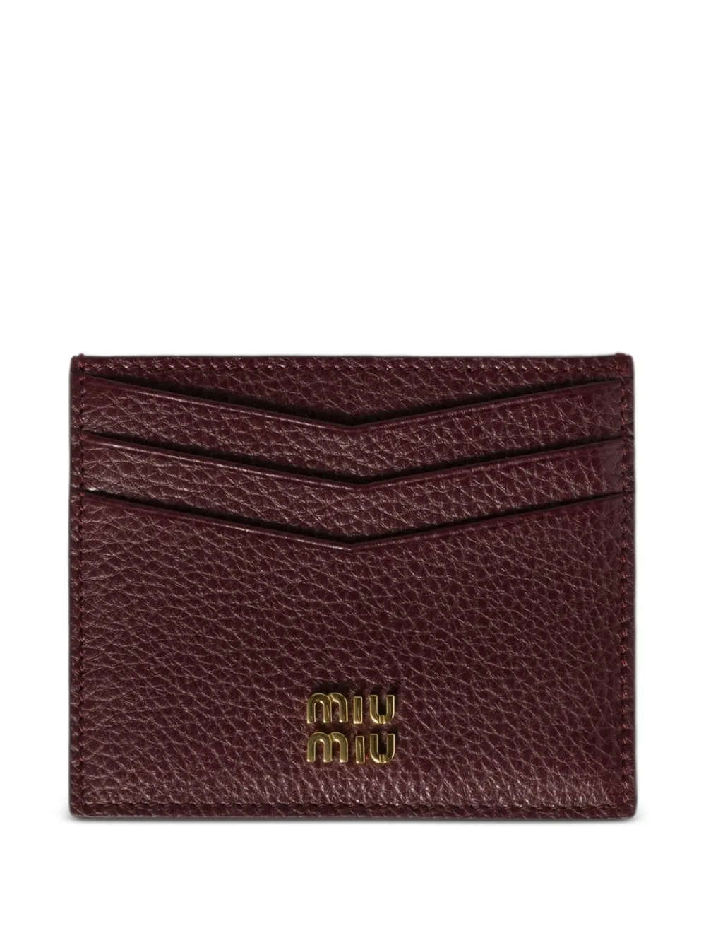 Miu Miu Leather Card-slots Card Holder In Red