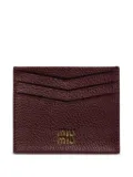 Miu Miu leather card-slots card holder - Red