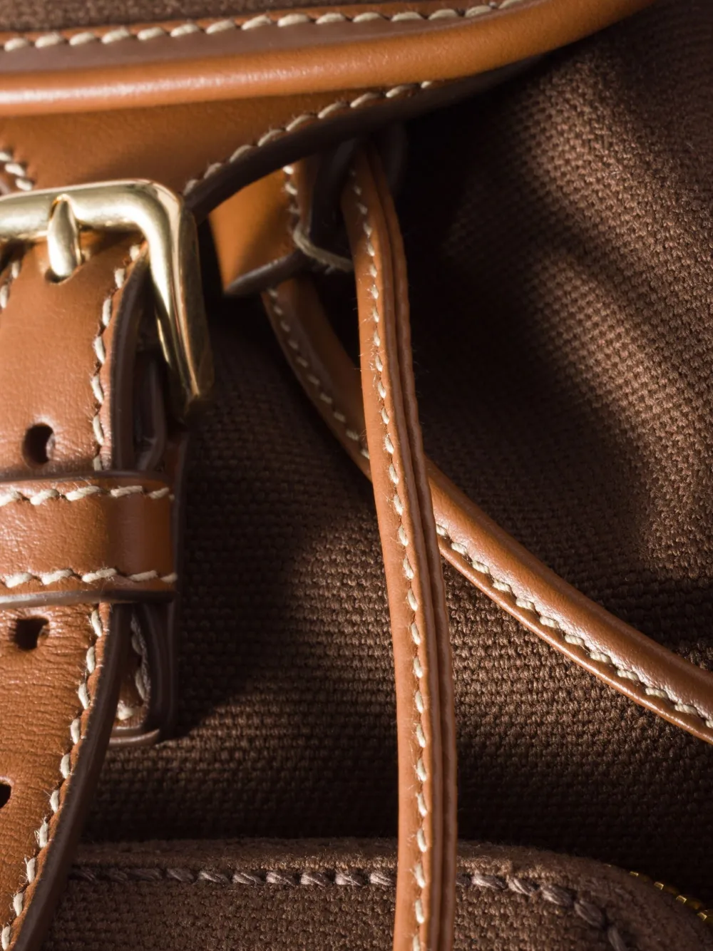 Miu Miu Leather-trimmed Canvas Backpack In Brown