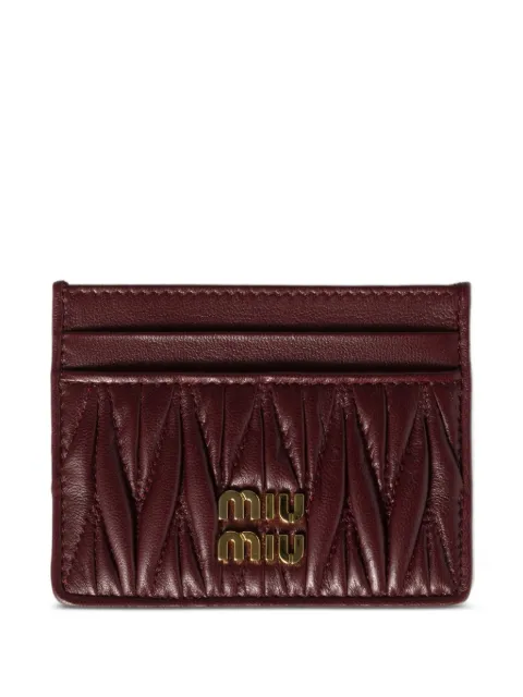 Miu Miu matelassé leather cardholder