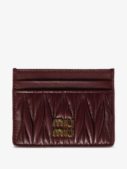 Miu Miu Matelassé leather cardholder