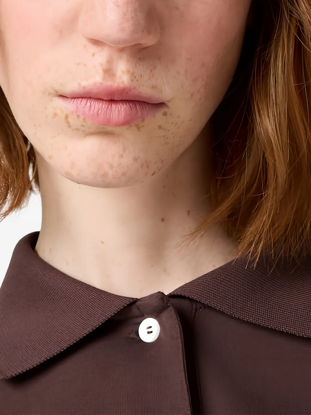Miu Miu Polo con maniche a righe - Marrone