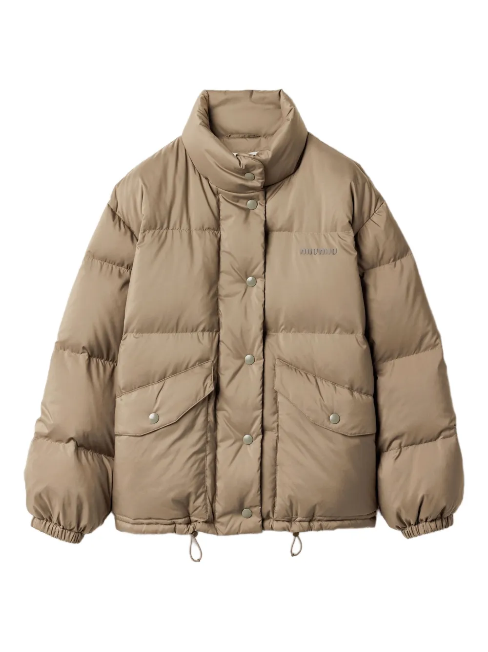 Miu Miu ring-collar padded jacket | Neutrals | Image 1