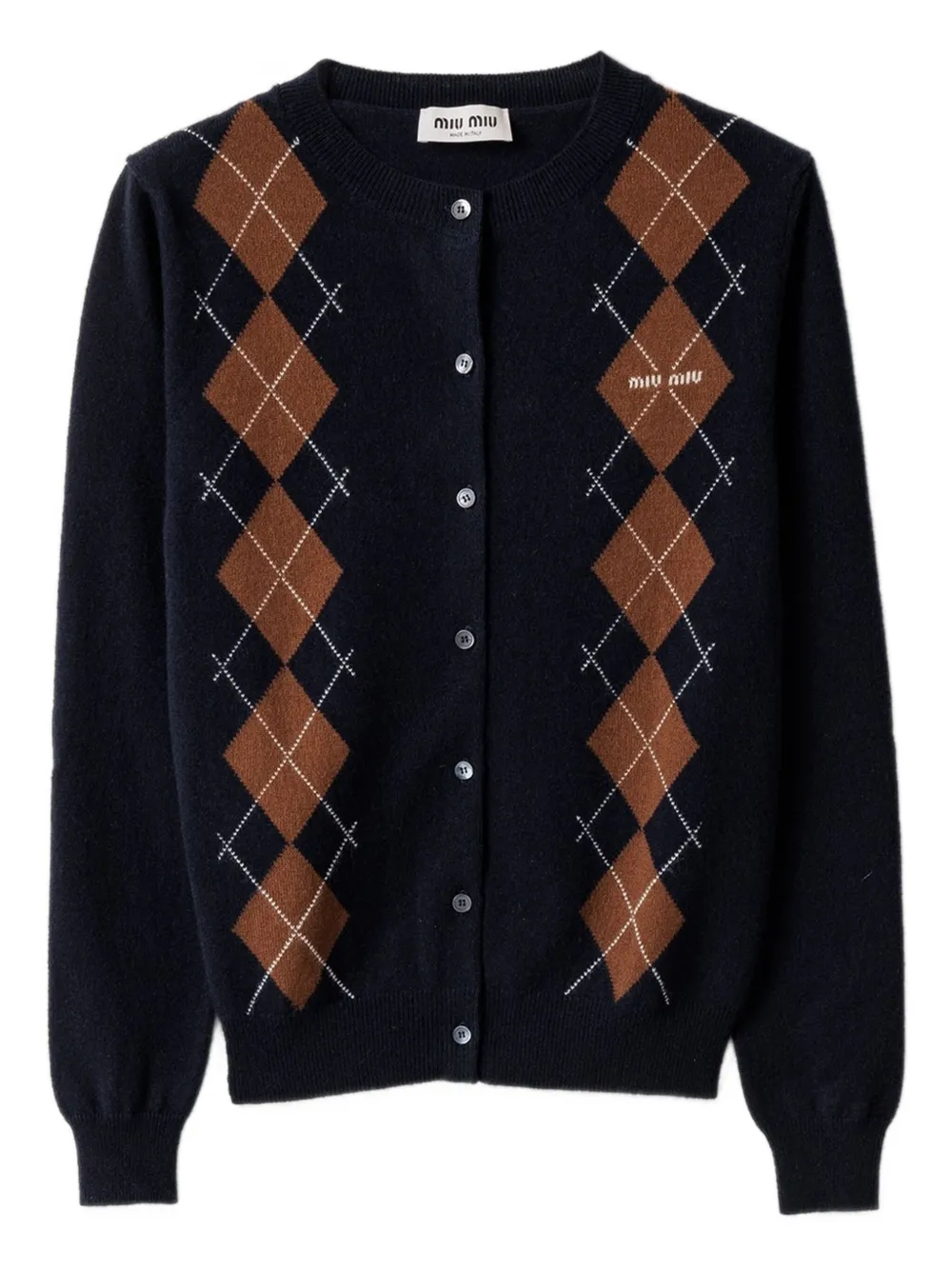 Miu Intarsia vest Blauw