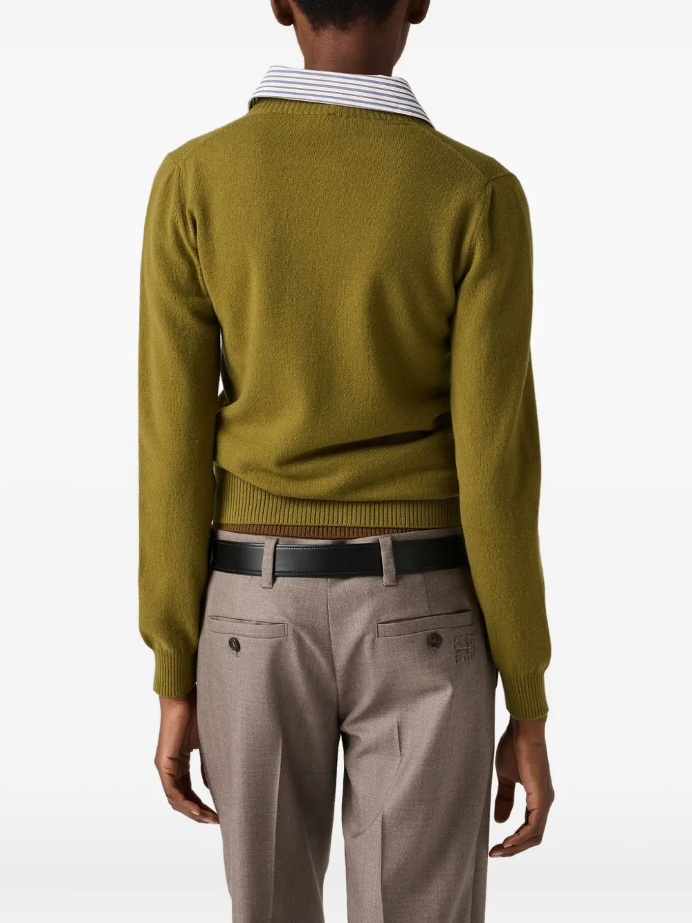 Miu Vest met afneembare kraag Groen