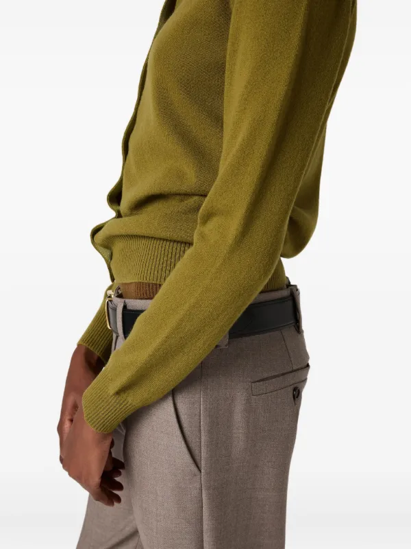 Miu Miu デタッチャブルカラー カシミアカーディガン | グリーン