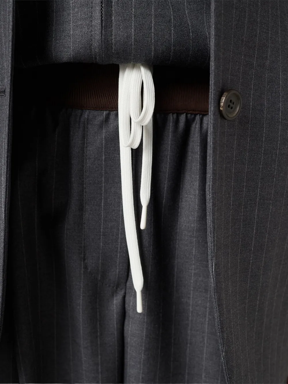 Miu Broek met krijtstreep Grijs