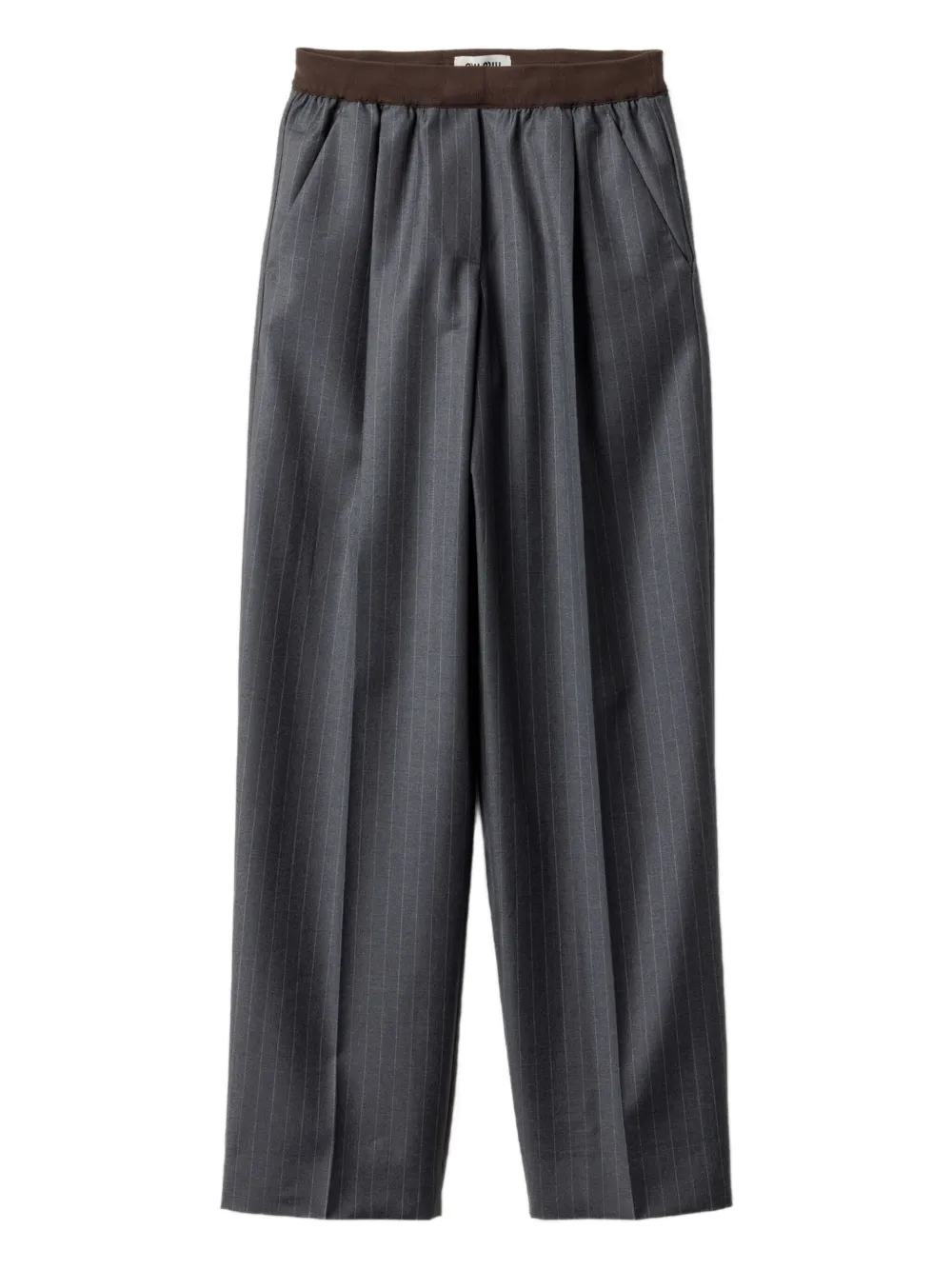 Miu Broek met krijtstreep Grijs