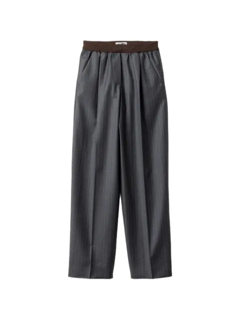 Miu Miu pantalon à fines rayures