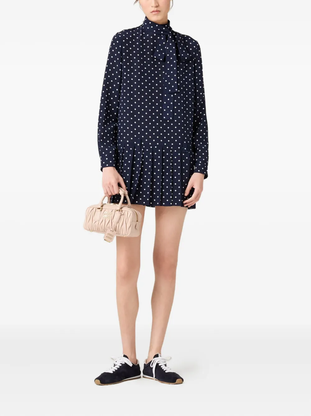 Miu Arcadie matelassé leren shopper Roze