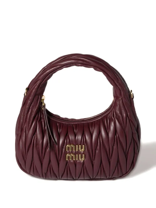 Miu Miu 赤 マテラッセ ハンドバッグ miumiu(ミュウミュウ) ハンドバッグ美品 マテラッセ レッド レザー MIU
