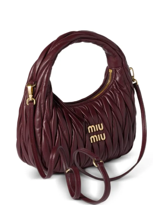 Miu Miu 赤 マテラッセ ハンドバッグ miu ミュウミュウ MIUMIU ハンドバッグ 斜め掛けショルダー