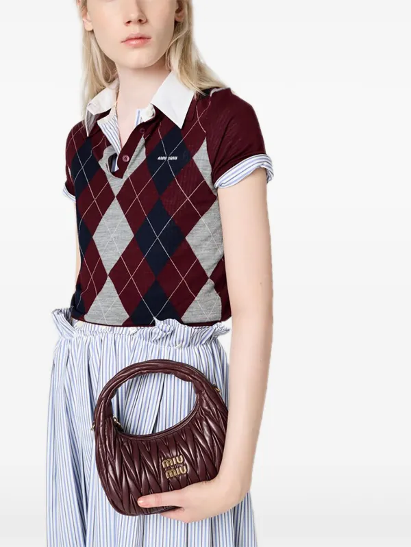 miu miu マテラッセ ショルダーバッグ フラップ 赤 キルティング Miu Miu ワンダー マテラッセ ショルダーバッグ | レッド | FARFETCH JP