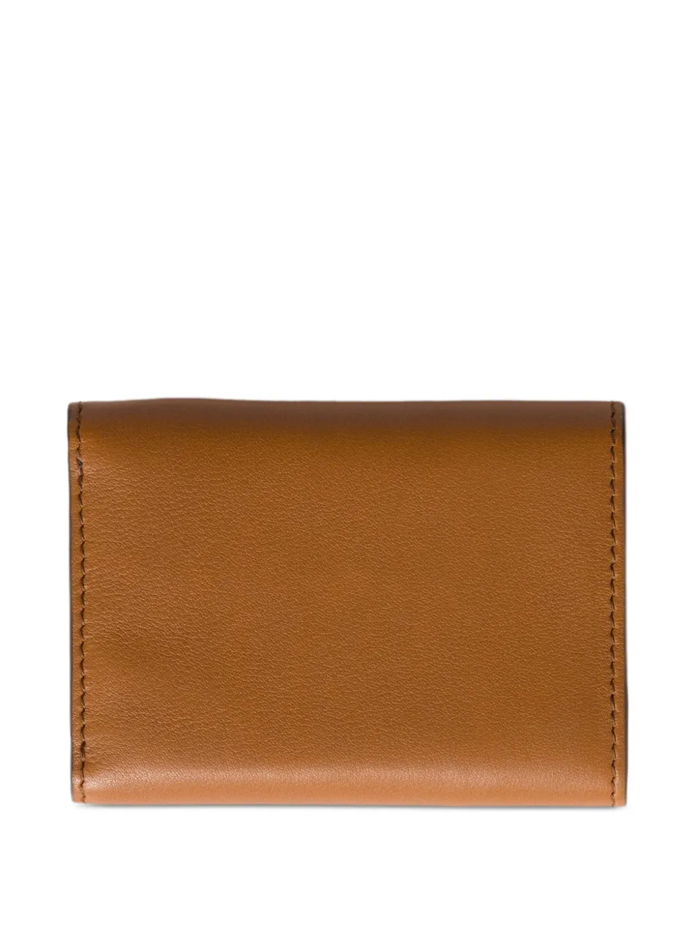 Miu Miu Leren portemonnee met logo-reliëf - Bruin