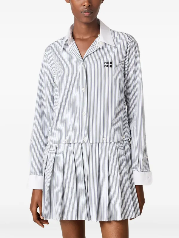 MIU MIU ワンピース Striped minidress639038 Women's Short striped dress | MIU MIU | 24S