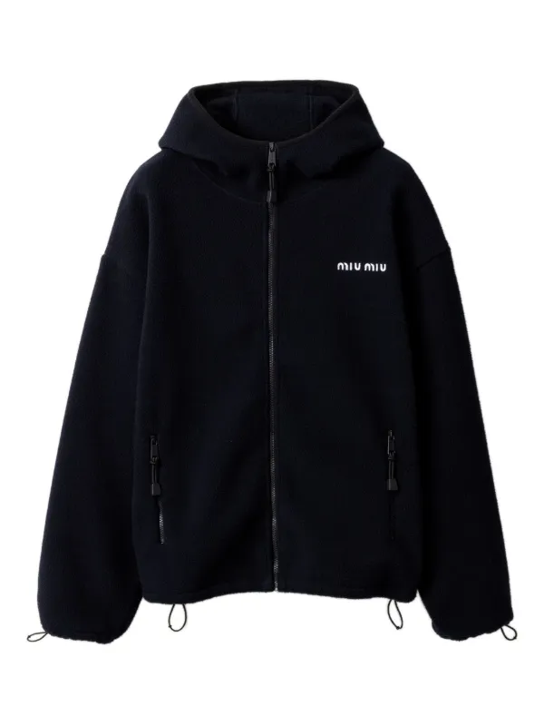 ジップアップフーディー mimo様 Miu Miu ジップアップ パーカー | ブルー | FARFETCH JP