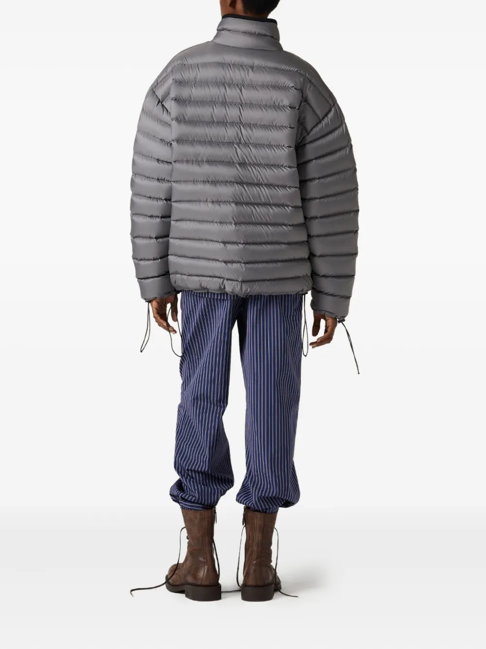 Miu Gewatteerd jack met trekkoord cuffs Grijs