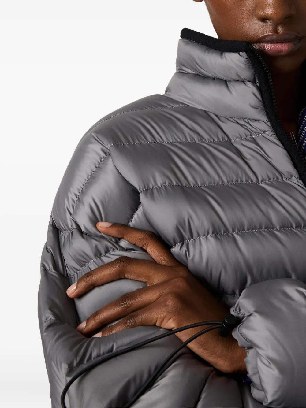 Miu Gewatteerd jack met trekkoord cuffs Grijs