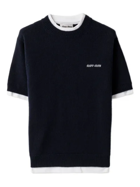 Miu Miu short-sleeve crew-neck T-shirt