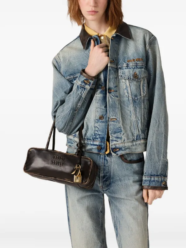 Miu Miu Beau ロゴエンボス ハンドバッグ | ブラウン | FARFETCH JP Miu Miu Beau ロゴエンボス ハンドバッグ | ブラウン | FARFETCH JP