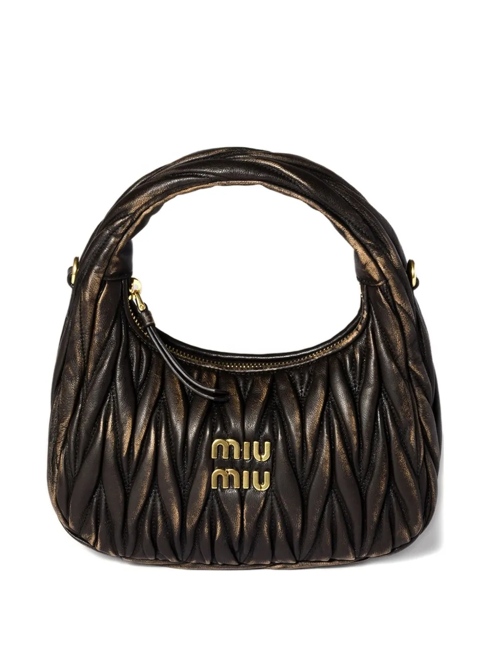 Miu Miu Wander matelassé leather shoulder bag | Brown | Image 1