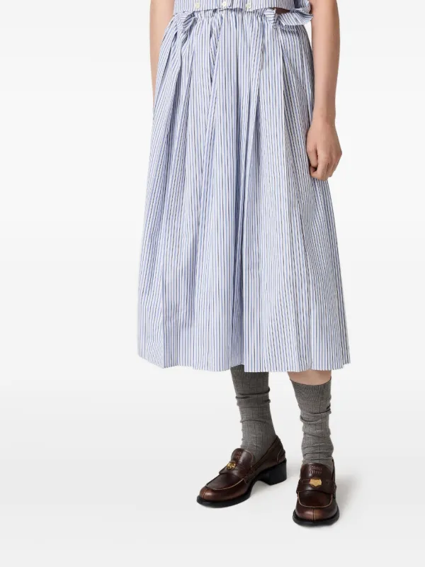 Miu Miu Decò レザーローファー | ブラウン | FARFETCH JP