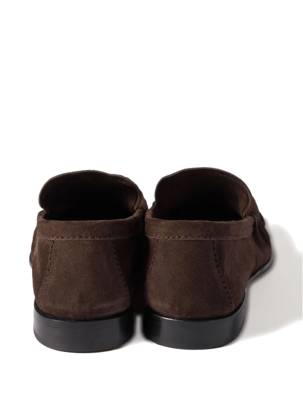 Miu logo-print suede loafers Bruin