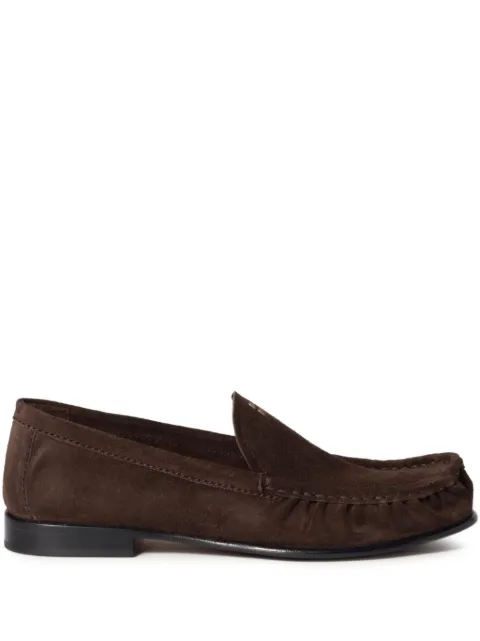 Miu Miu logo-print suede loafers