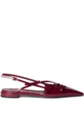 Miu Miu patent-leather slingback flat pumps - Red