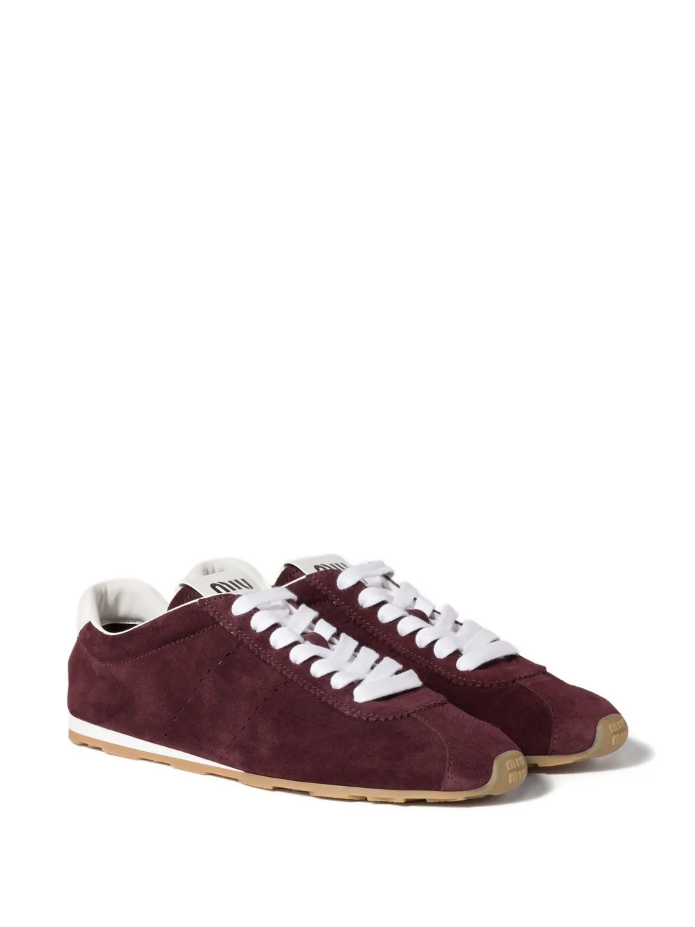 Miu Miu Plume suède sneakers - Rood