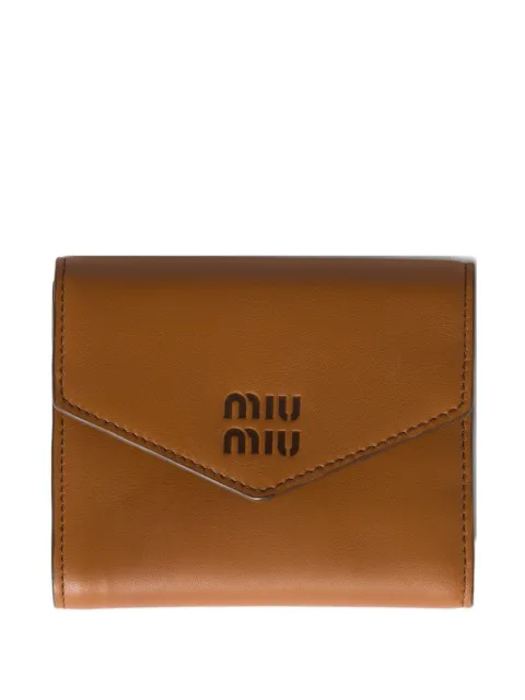 Miu Miu debossed-logo leather wallet