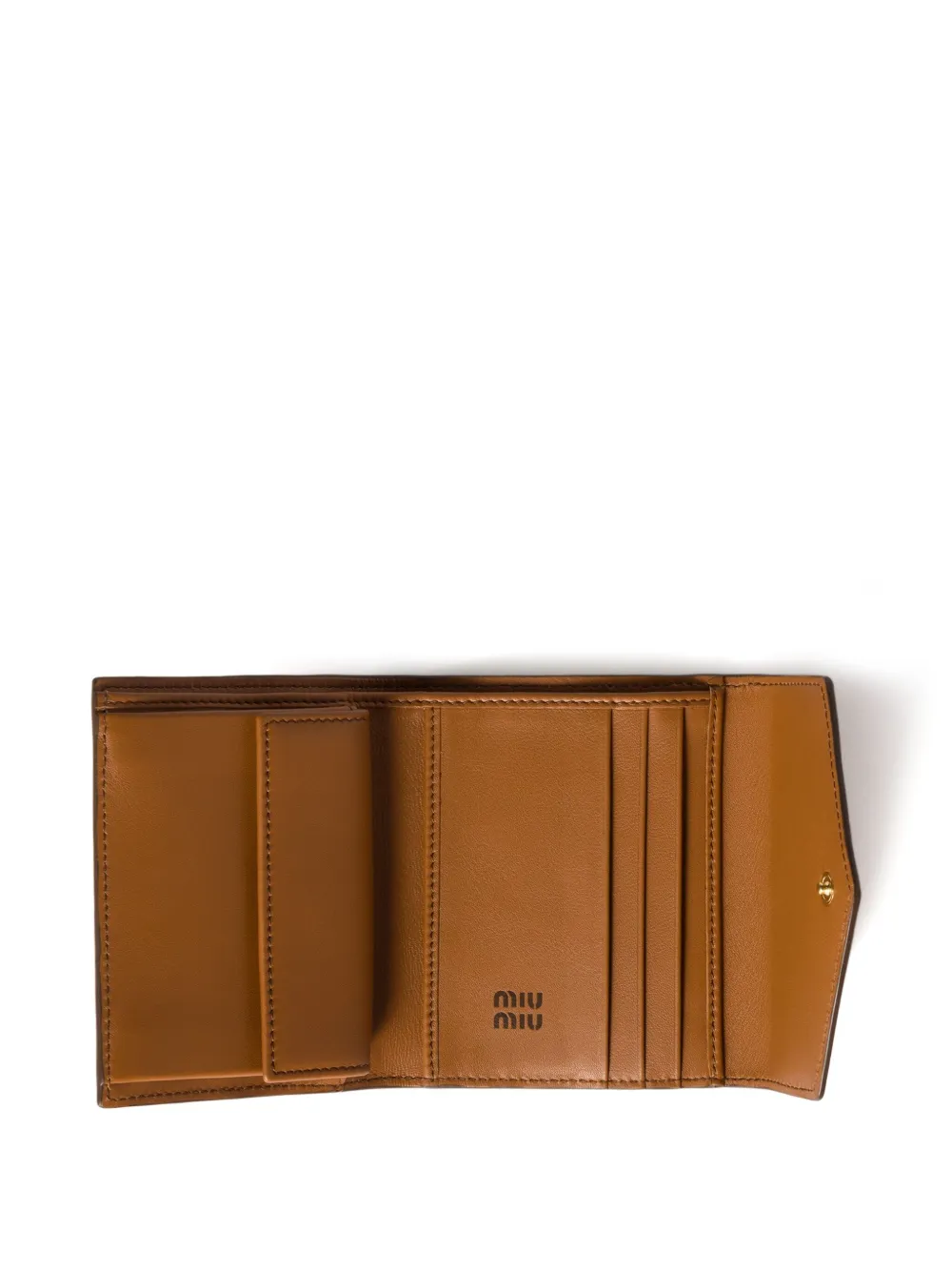 Miu Miu Portafoglio con logo - Marrone