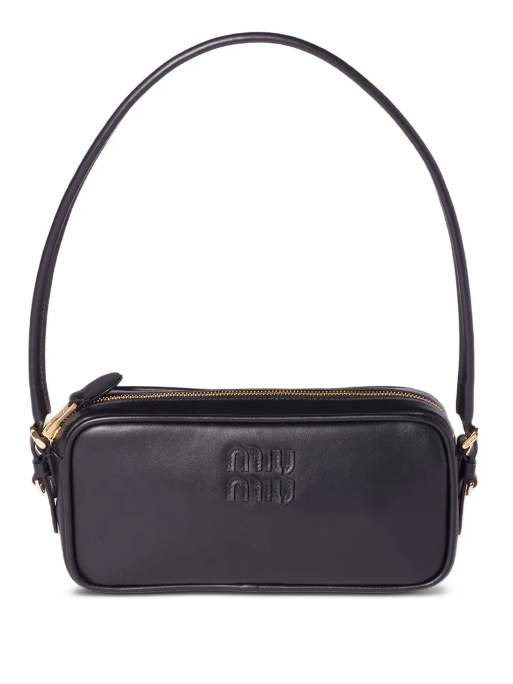 leather logo-detail mini bag