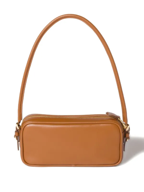 Miu Miu Leather logo-plaque Mini Bag | Brown | FARFETCH CA