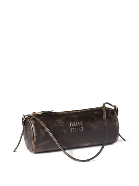 Miu Miu embossed-logo cylinder shoulder bag