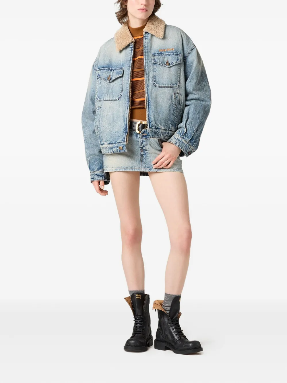 Miu Denim jack Blauw