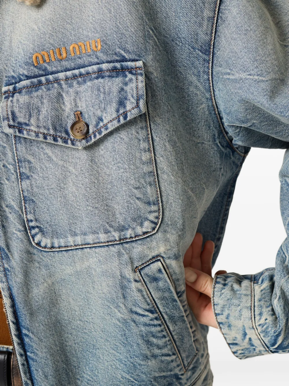 Miu Denim jack Blauw