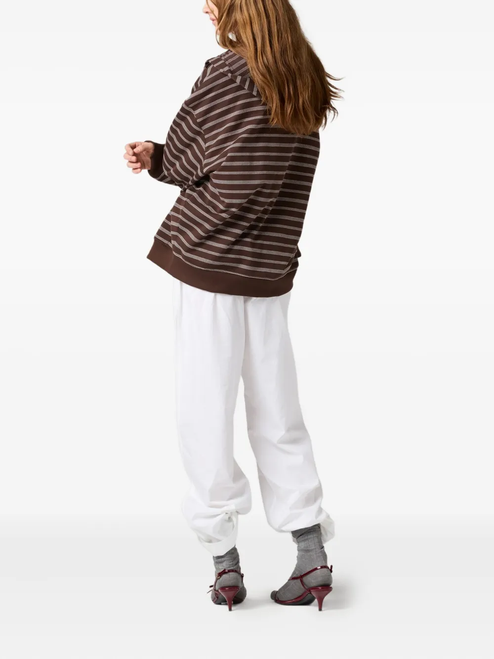 Miu Sweater met capuchon Bruin