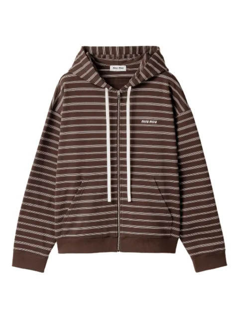Miu Miu hooded zip-up sweatshirt