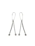 WERKSTATT:MÜNCHEN safety-pin chain earrings - Silver